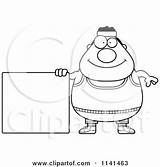 Gym Man Plump Sign Clipart Cartoon Thoman Cory Outlined Coloring Vector 2021 sketch template