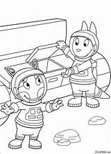 Backyardigans Coloring Pages Printable Austin Uniqua Astronauts Coloring4free Info Book Film Tv Print Coloriage Index Xcolorings sketch template
