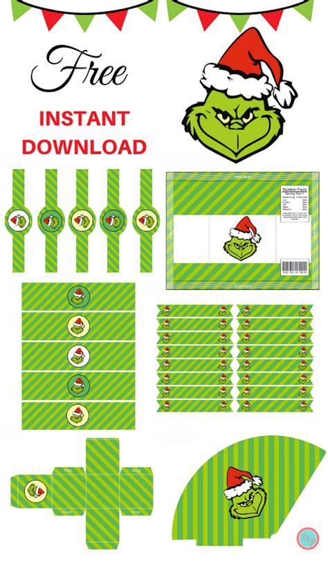 grinch party printables printable word searches