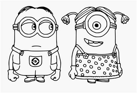 transparent girl minion png minions coloring pages printable
