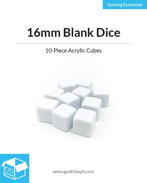 mm blank dice set