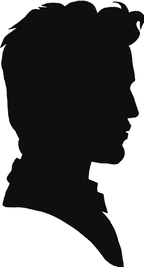 man silhouette face clipart