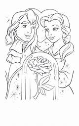 Beast Coloring Pages Beauty Disney Rose Printable Belle Colouring Princess Color Cartoon Book Drawings Designlooter Prince Adult Kids Print Sheets sketch template
