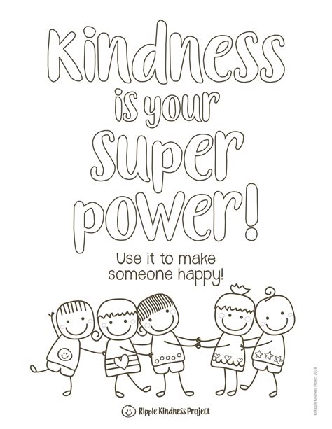 kindness coloring pages printable