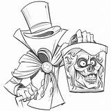 Ghost Hatbox Mansion Haunted Drawing Instagram sketch template