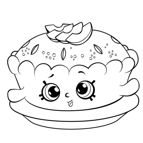 pie coloring pages  coloring pages  kids shopkin coloring