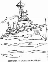 Coloring Pages Army Battleship Military Kids School Teachersherpa Destroyer Print Sheets Printable Site sketch template