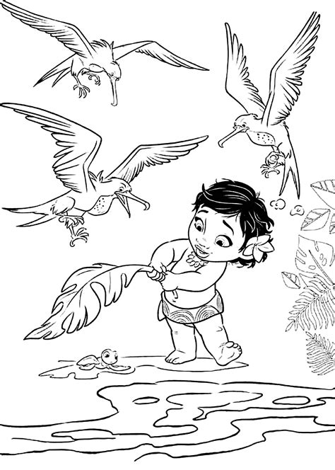 vaiana image  print  color moana kids coloring pages