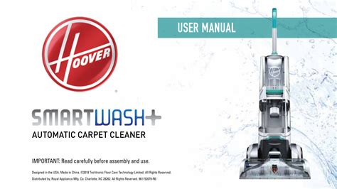hoover smartwash fh repair manual