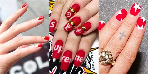 19 easy red nail designs cute nail art ideas for a red manicure