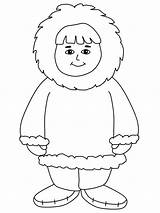 Inuit Eskimo Coloring Pages Boy Printable Print Countries People Template Kids Winter Craft Coloringhome Preschool Drawing Arctic Book Coloriage Esquimau sketch template