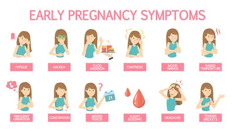 first symptoms of pregnancy stock illustration download image now