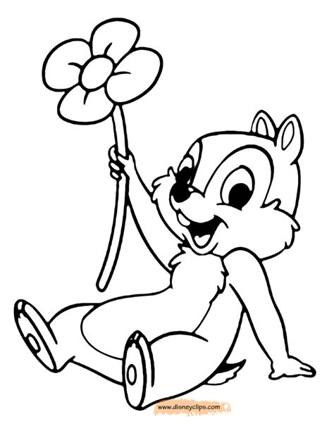 printable chip  dale coloring pages disneyclipscom