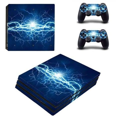 blue light ps pro skin   ps playstation console