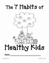 Habits Kids Healthy Seven Habit Book Coloring Pages Proactive Covey Happy Leader School Printable Sean Preschool Kindergarten Activities Habitos Booklet sketch template