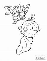 Baby Coloring Girl Pages Printable Colouring Shower Kids Printables Print Girls Sheets Onesie Sweet Templates Clip Easy Printablecuttablecreatables Scrapbook Size sketch template