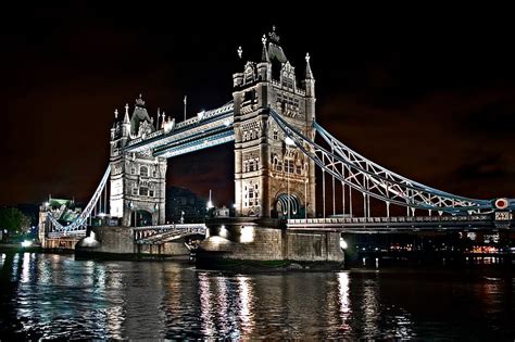 tower bridge bridge england london united kingdom uk night hd