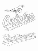 Coloring Pages Orioles Mlb Baltimore Logo Baseball Printable Mariners Sox Red Phillies Color Braves Mascot Drawing Sport Indians Atlanta Print sketch template
