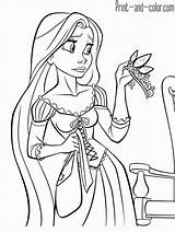Rapunzel Coloring Pages Color Princess Print Disney Tangled Kids Girls Choose Board sketch template