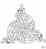 Coloring Celtic Pages Printable Drawing sketch template