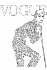 Vogue Coloring Book Colouring Adult Fashion Pages Books Vintage Introducing First Chanel Drawing Color Dresses Mode Whowhatwear Choose Board Designer sketch template