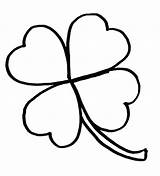 Clover Leaf Coloring Four Luck Good Drawing Shamrock Lucky Clipart Rare Outline Printable Pages Color Charm Line Clovers Small Cartoon sketch template