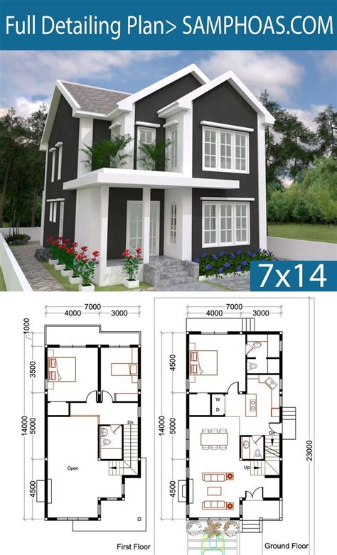 bedrooms house plan xm  villa  modeling  sam architect   storie sims