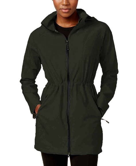 weatherproof  degrees womens waterproof hooded anorak rain jacket urban olive medium