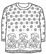 Foute Kerst Kersttrui Kleurplaat Sheet Colouring Jumpers Aangeklede Beertjes Print Bears Snowflakes Scribblefun sketch template