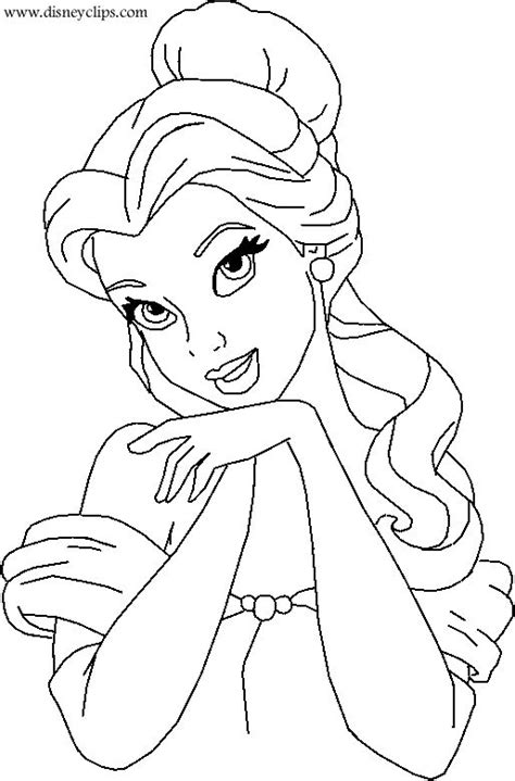 belle disney princess coloring pages  getdrawings