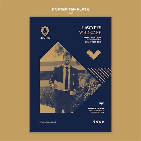 psd law poster design template