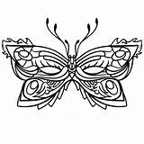 Butterfly Mask Printable Coloring Pages Face Printablee Template Via sketch template