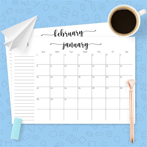 save  date calendar template