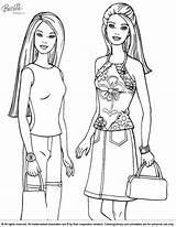 Barbie Coloring Pages Children Coloringlibrary Library sketch template