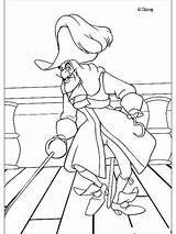 Hook Coloring Captain Pages Printable sketch template