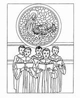 Coloring Pages Christmas Adults Choir Printable Printables Classic Church Singing Traditional Boys Bible Classics Kids sketch template