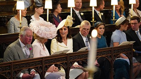kate middleton gives camilla a side eye look at the royal wedding hollywoodlife