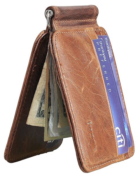 money clip leather wallet  men semashowcom