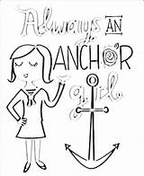 Coloring Pages Anchor Girls Adult Always Girl Anchors sketch template