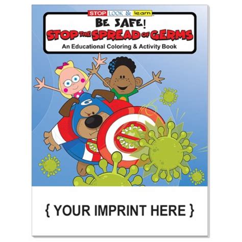 ddi 2350875 be safe stop the spread of germs coloring book case of 125