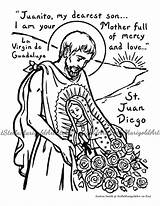 Juan Diego Coloring Saint Color sketch template