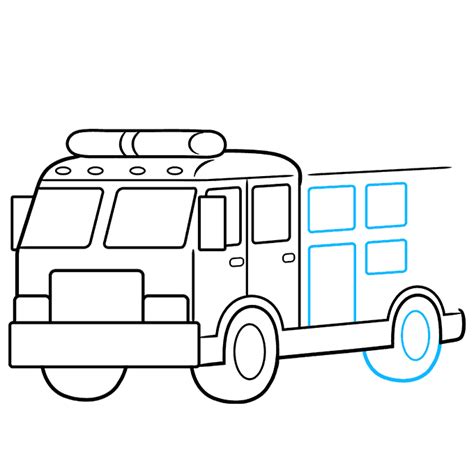 draw  firetruck  easy drawing tutorial