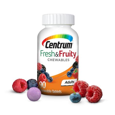 centrum fresh  fruity chewable multivitamin  adults mixed berry  ct walmartcom