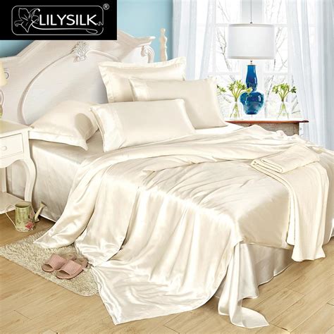 buy lilysilk pcs luxury silk bedding sets seamless  momme silk bedding set