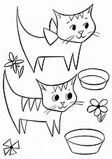 Coloring Kitten Pages Kids Cat Printable Color Colouring Cute Kitty Sheets Preschoolers Idea Bestcoloringpagesforkids sketch template