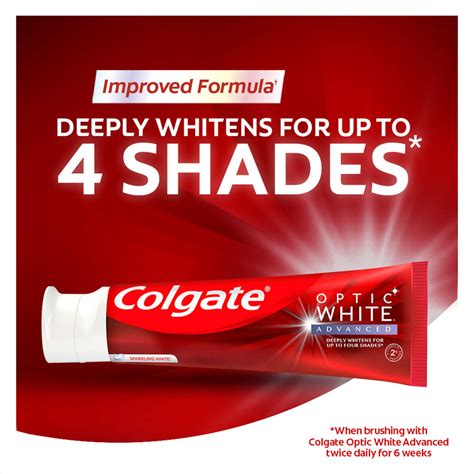 Colgate Optic White Advanced Teeth Whitening Toothpaste Sparkling Whi