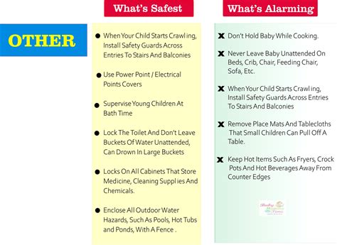 safe  unsafe   baby baby safety tips