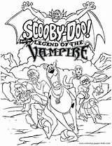 Doo Scooby Coloring Pages Printable Color Cartoon Vampire Halloween Sheets Kids Gang Print Loon Character Valentines Books Colouring Disney Sheet sketch template