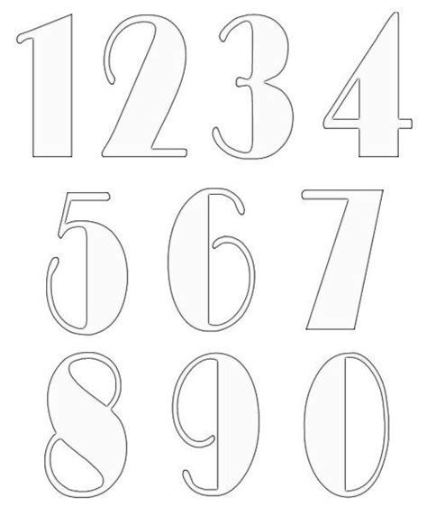 number template   crafty pinterest numbers  fonts