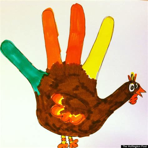 How To Draw A Thanksgiving Turkey With Your Hand